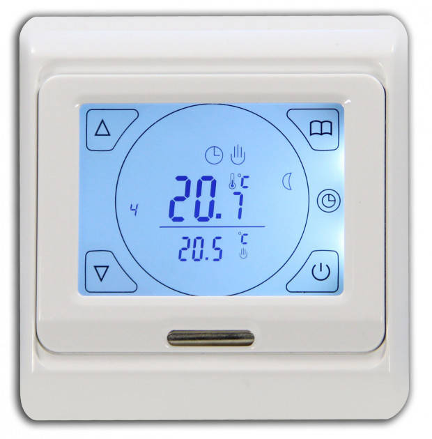 Сенсорный терморегулятор программируемый для теплого пола Menred Е91, Белый
Сенсорный терморегулятор программируемый для теплого пола Menred Е91, Белый