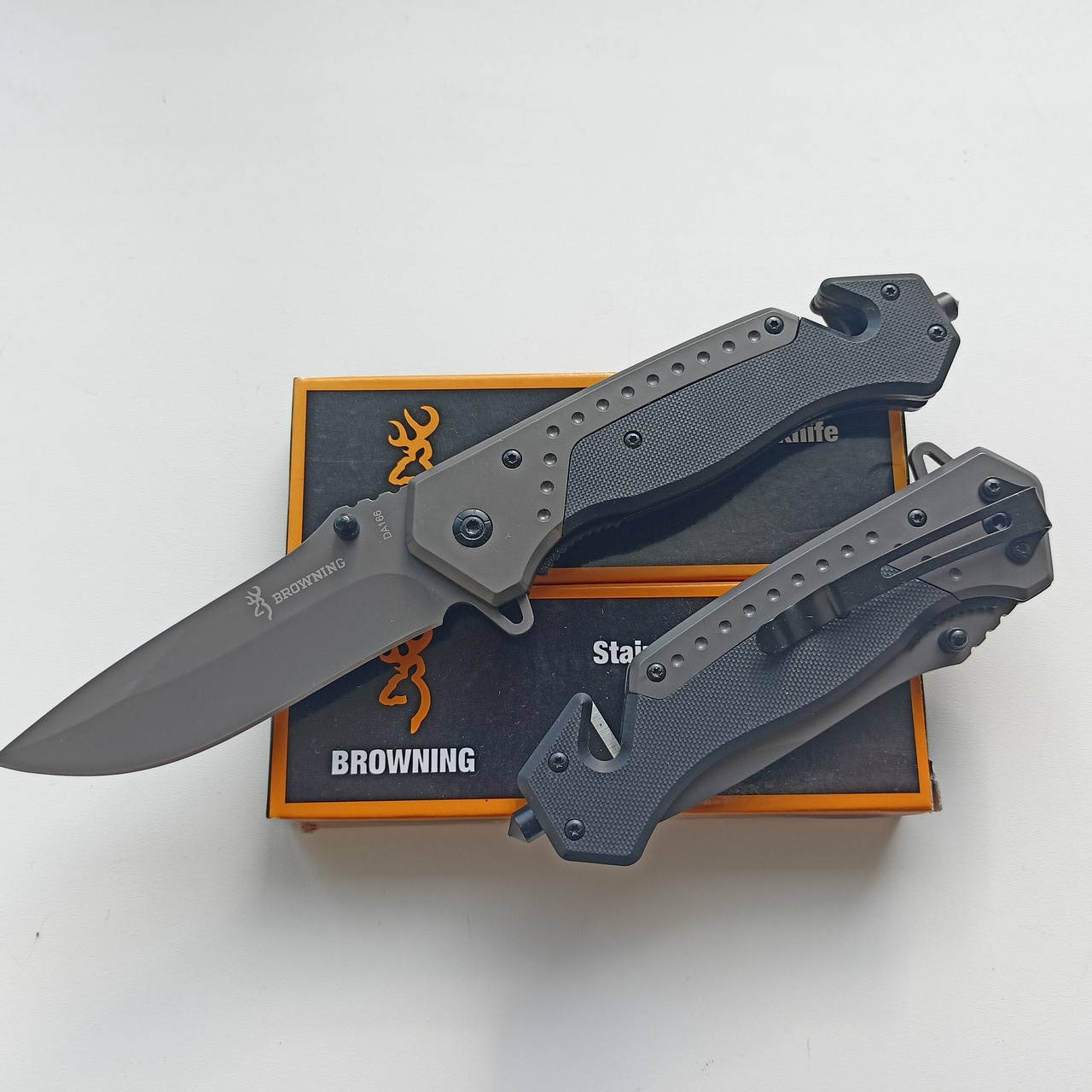 Туристический складной нож Browning DA166 black (A836) | полуавтоматический выкидной нож Черный
Туристический складной нож Browning DA166 black (A836) | полуавтоматический выкидной нож Черный
