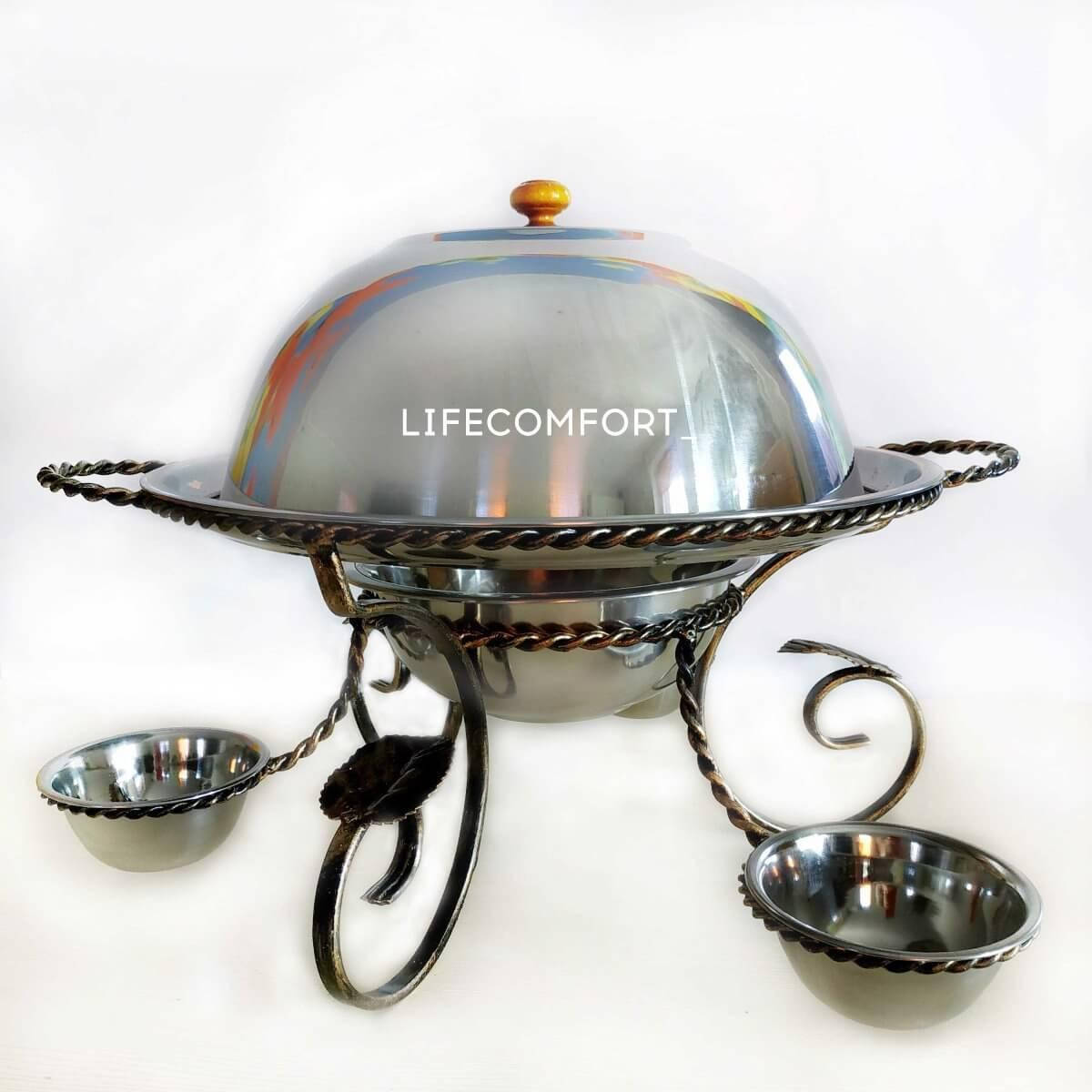 Садж 36см витой соус (метал) Подставка для шашлыка соусницы метал + крышка 
Садж 36см витой соус (метал) Подставка для шашлыка соусницы метал + крышка