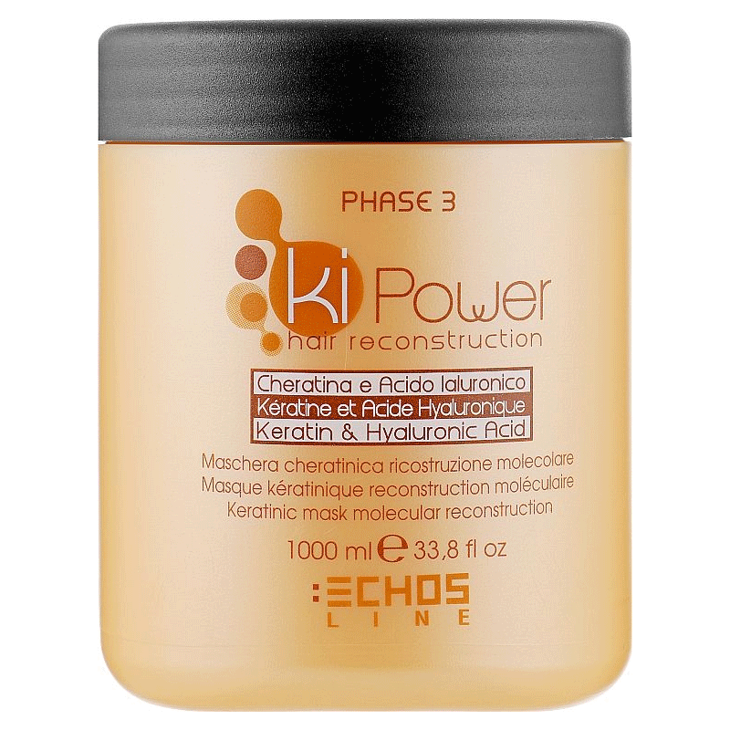 Кератиновая маска для волос Echosline Ki Power Keratin Mask 1000 мл 
Кератиновая маска для волос Echosline Ki Power Keratin Mask 1000 мл