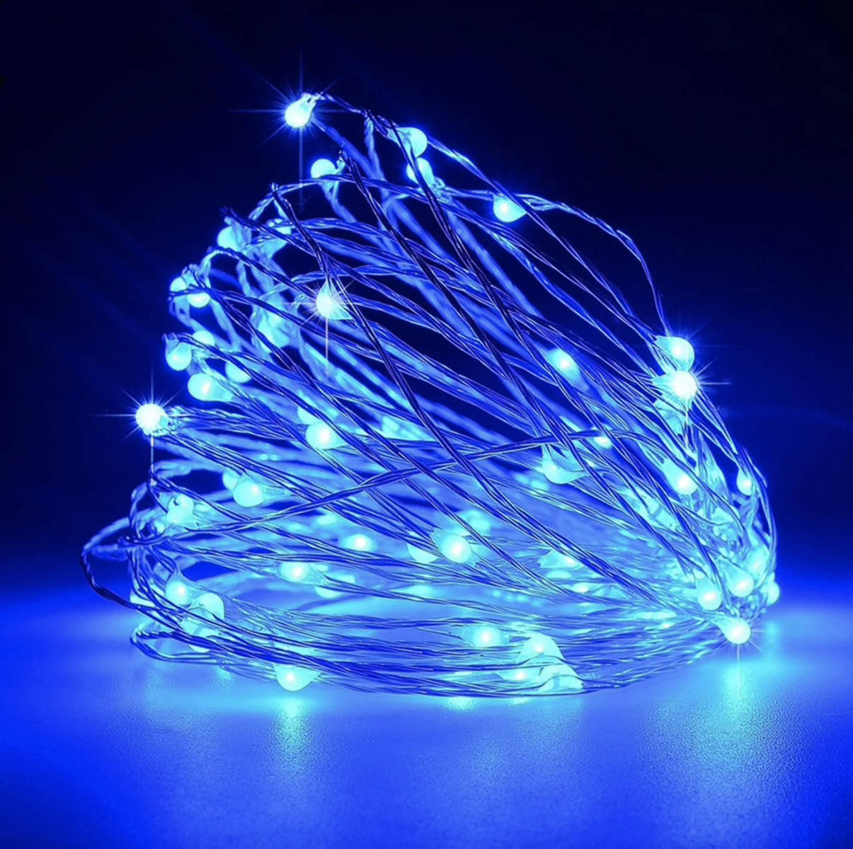 Гирлянда на батарейках LED copper - Капля росы, светодиодная нить-проволка 50 LED 5м Синий (гірлянда) (NS)
Гирлянда на батарейках LED copper - Капля росы, светодиодная нить-проволка 50 LED 5м Синий (гірлянда) (NS)
