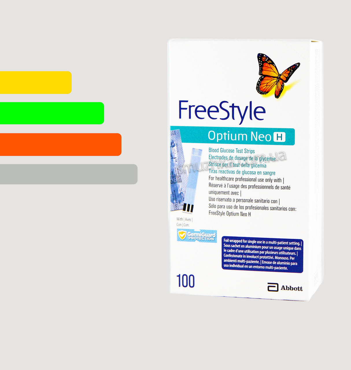 Полоски для глюкометра Фристайл Оптиум №100 - Freestyle Optium 
Полоски для глюкометра Фристайл Оптиум №100 - Freestyle Optium