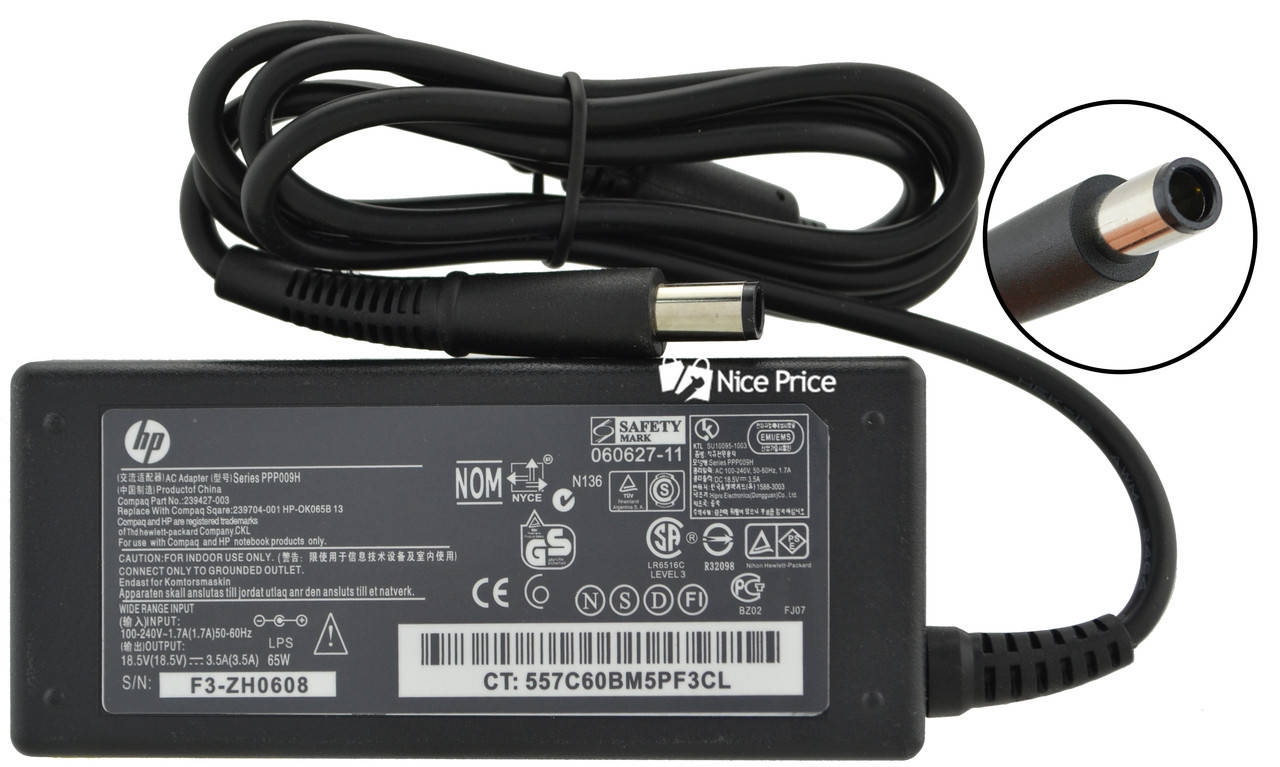 Блок питания для ноутбуков HP 18.5V 3.5A 65W 7.4x5.0 + кабель питания (0312) alleg Качество
Блок питания для ноутбуков HP 18.5V 3.5A 65W 7.4x5.0 + кабель питания (0312) alleg Качество