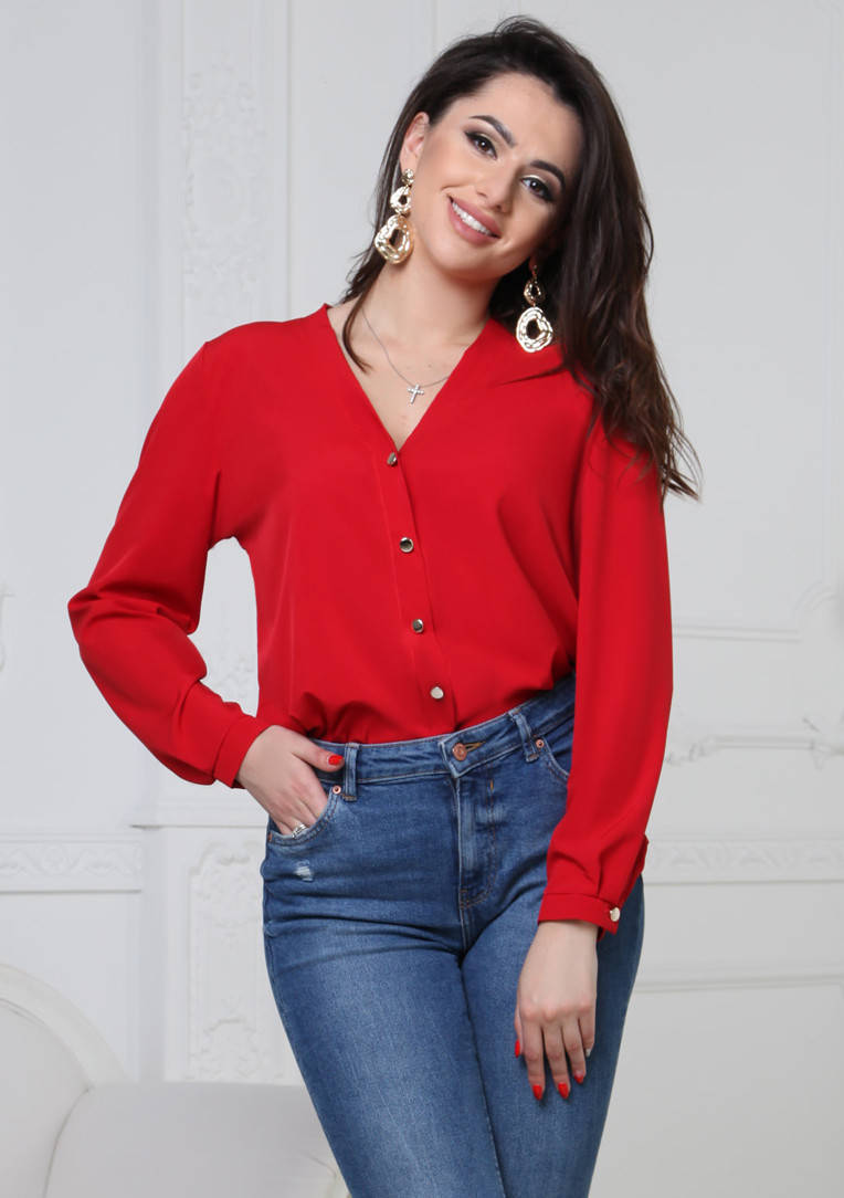 Женская блузка "Камилла"| Распродажа модели красный, 42 
Женская блузка "Камилла"| Распродажа модели красный, 42