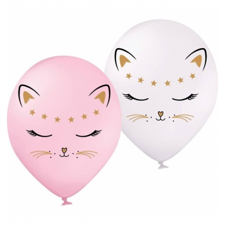 Латексный шарик BELBAL 12"(30 см) Кошечка на розовом и белом, Персиковый 
Латексный шарик BELBAL 12"(30 см) Кошечка на розовом и белом, Персиковый