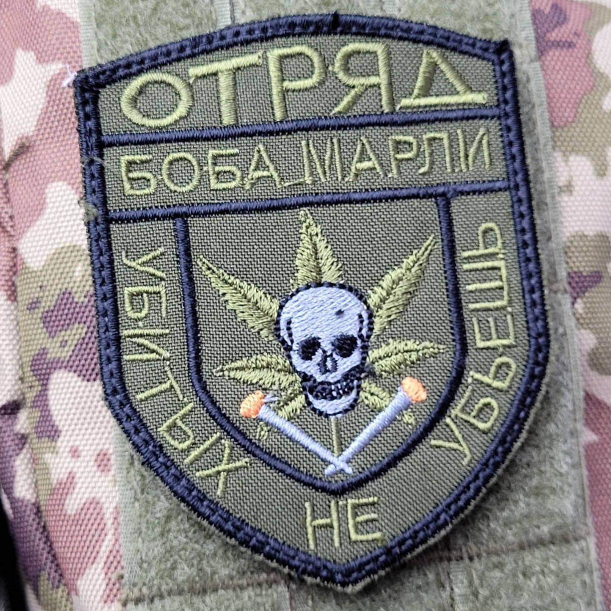 Шеврон отряд Боба Марли, на липучке, размер 7×8.5, ткань саржа, военные шевроны, ВСУ, для армии
Шеврон отряд Боба Марли, на липучке, размер 7×8.5, ткань саржа, военные шевроны, ВСУ, для армии