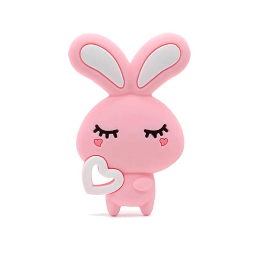 Зайка Сплюшка грызунок (прорезыватель) для зубов силиконовый Розовый кварц 
Зайка Сплюшка грызунок (прорезыватель) для зубов силиконовый Розовый кварц