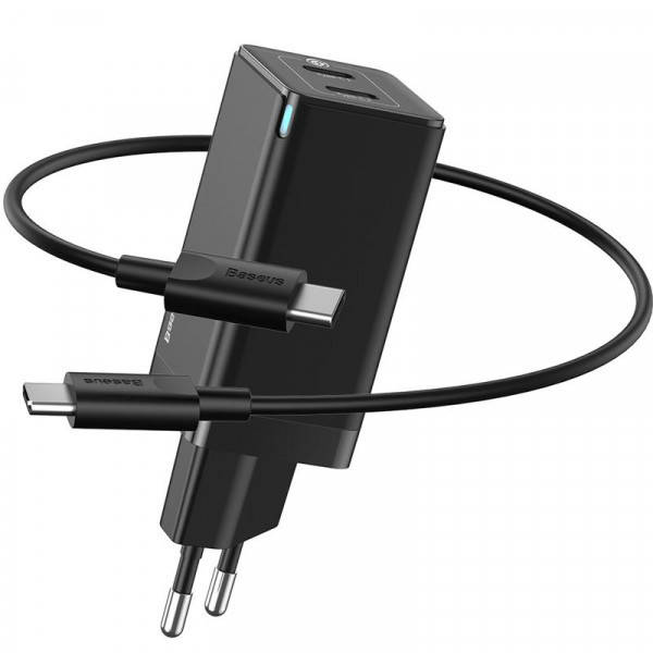 Сетевое зарядное устройство Baseus GaN2 (2USB, 3A) QC3.0 45W Black_EU (CCGAN-M01) + кабель USB-C, Черный
Сетевое зарядное устройство Baseus GaN2 (2USB, 3A) QC3.0 45W Black_EU (CCGAN-M01) + кабель USB-C, Черный