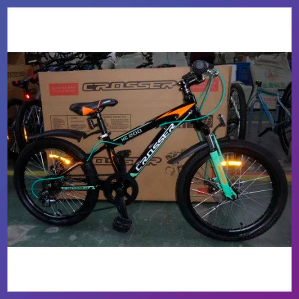 Велосипед детский на алюминиевой раме Crosser Boy 20" рост 130-150 см возраст 7 до 11 лет черно-зеленый, Черный
Велосипед детский на алюминиевой раме Crosser Boy 20" рост 130-150 см возраст 7 до 11 лет черно-зеленый, Черный