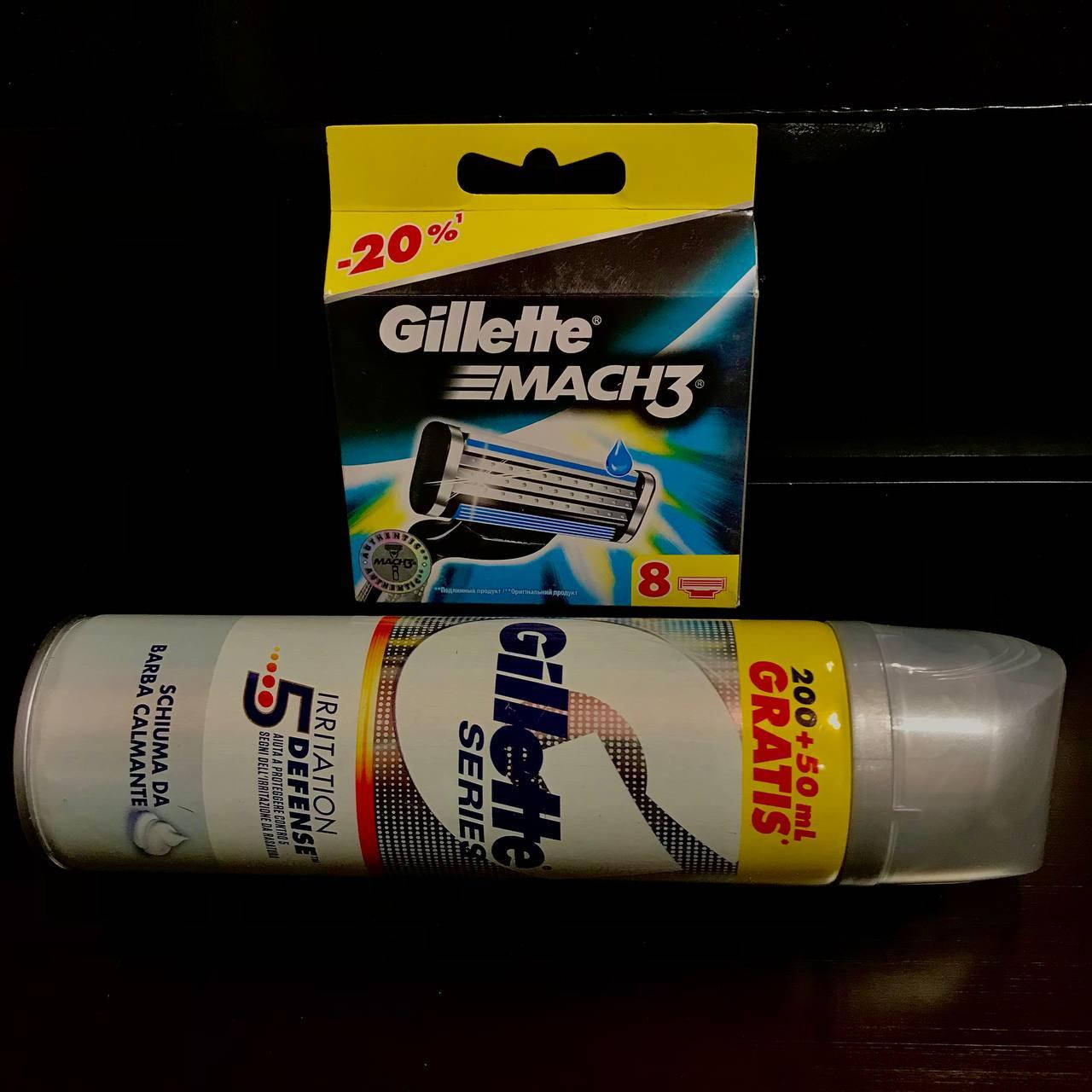 Gillette Mach3 8шт. (джилет мак 3) сменные кассеты картриджи лезвия для бритья+Пена для бритья
Gillette Mach3 8шт. (джилет мак 3) сменные кассеты картриджи лезвия для бритья+Пена для бритья
