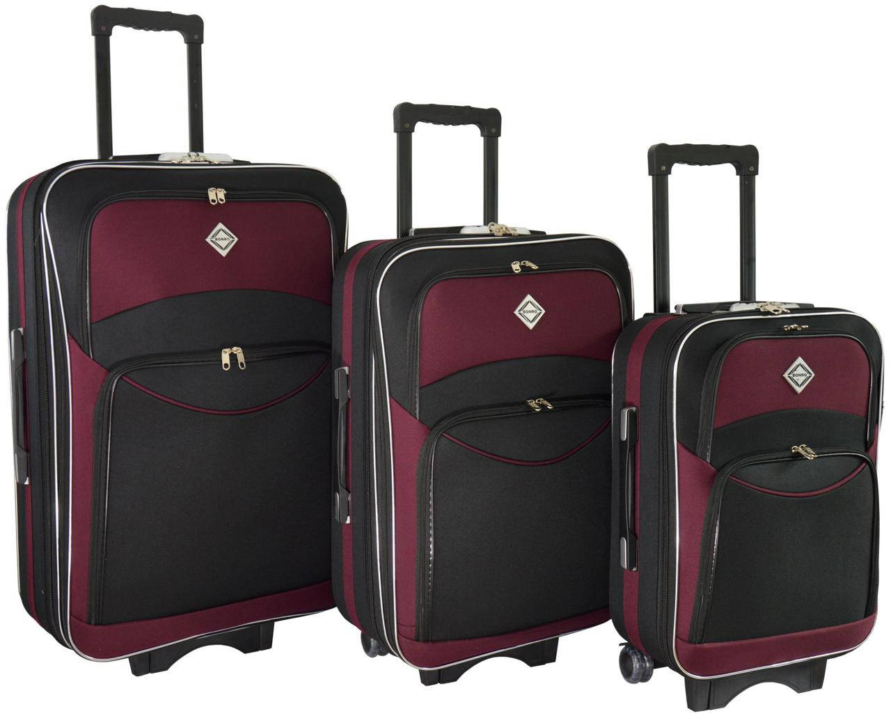Чемодан Bonro Style набор 3 штуки черно-вишневый.
Чемодан Bonro Style набор 3 штуки черно-вишневый.
