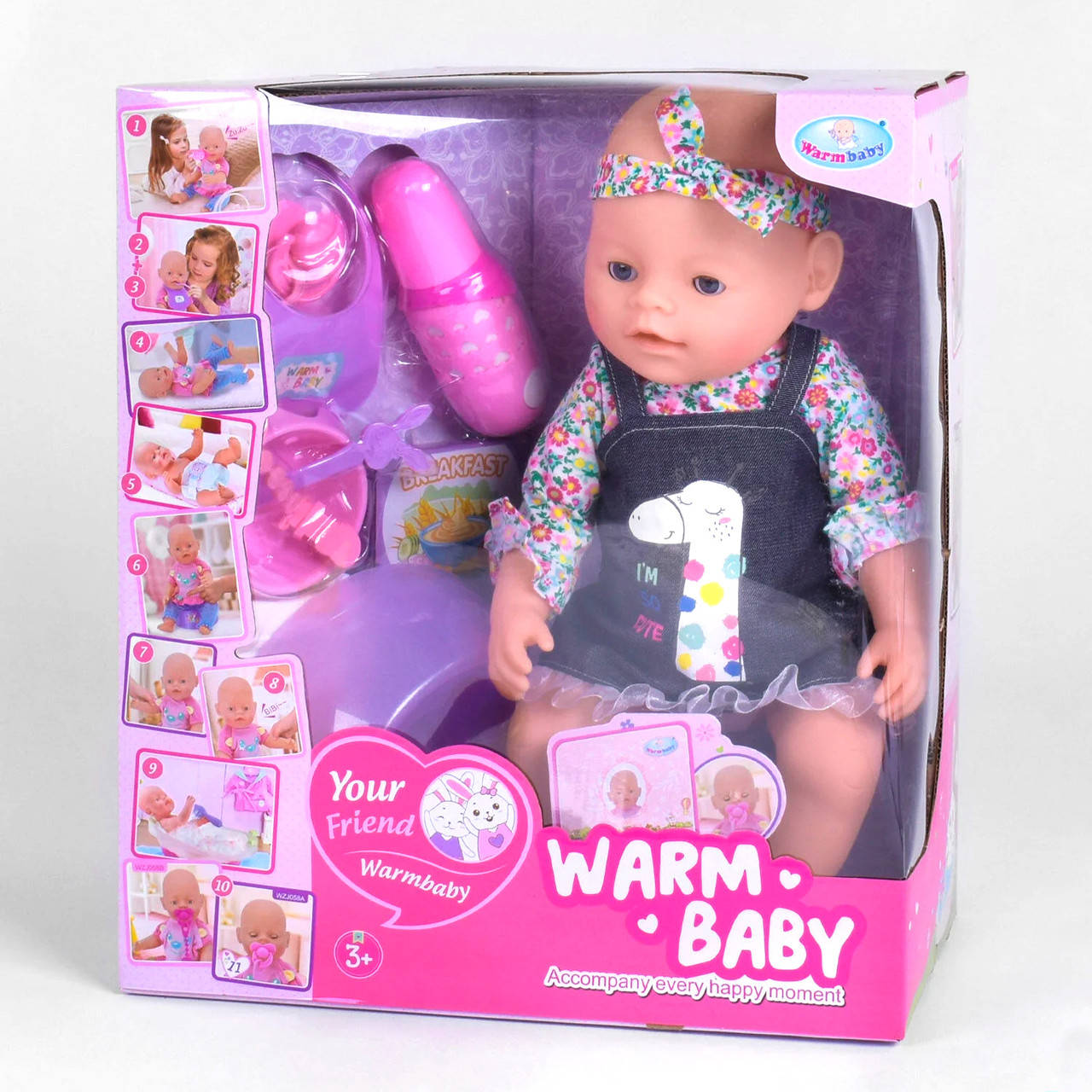 Пупс Baby Born функциональный Warm Baby (10 функций, ходит в туалет, кушает, оснащен пищалкой) WZJ 058 A-590
Пупс Baby Born функциональный Warm Baby (10 функций, ходит в туалет, кушает, оснащен пищалкой) WZJ 058 A-590