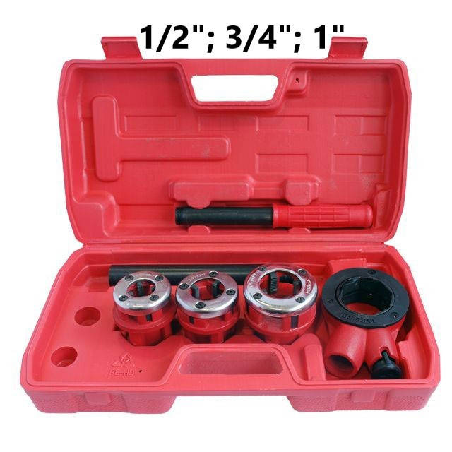 Набор плашек для нарезки трубной резьбы 3 шт. 1/2"; 3/4"; 1" INTERTOOL SD-8003, ручные клуппы
Набор плашек для нарезки трубной резьбы 3 шт. 1/2"; 3/4"; 1" INTERTOOL SD-8003, ручные клуппы