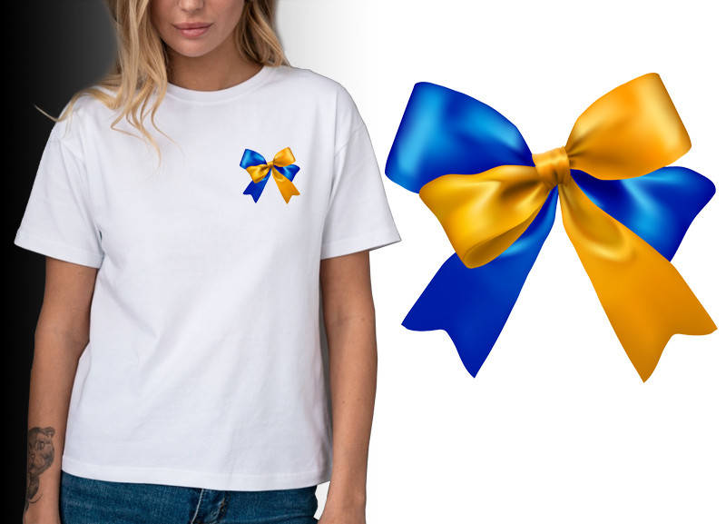 Жіноча футболка патріотична з бантиком біла (Женская футболка патриотическая с бантиком белая), Белый
Жіноча футболка патріотична з бантиком біла (Женская футболка патриотическая с бантиком белая), Белый