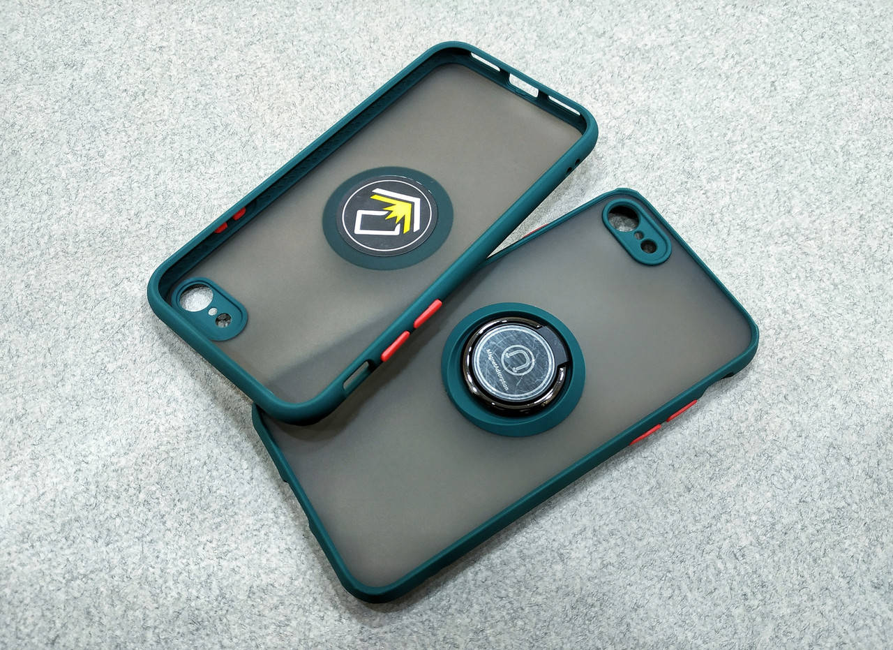 Противоударный чехол бампер с кольцом подставкой для iPhone 7 8 зеленый матовый, Зелёный
Противоударный чехол бампер с кольцом подставкой для iPhone 7 8 зеленый матовый, Зелёный
