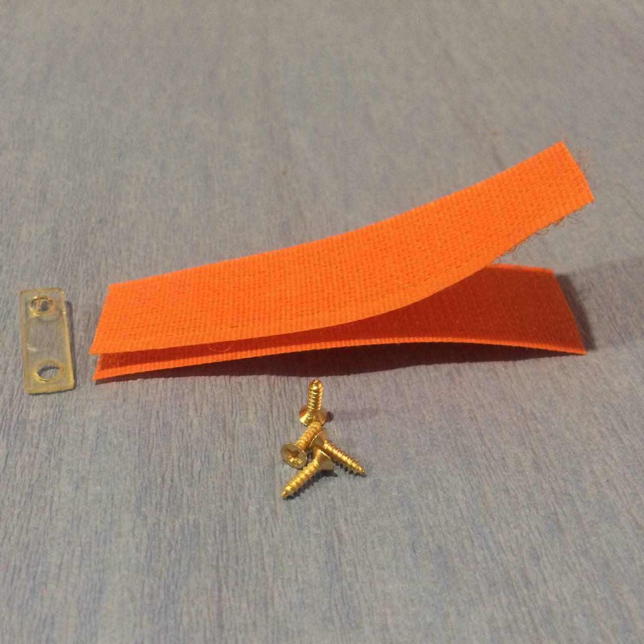 Заготовка для бизикубика, Бизиборда. Липучка 2 х 7 см Оранжевая, Оранжевый