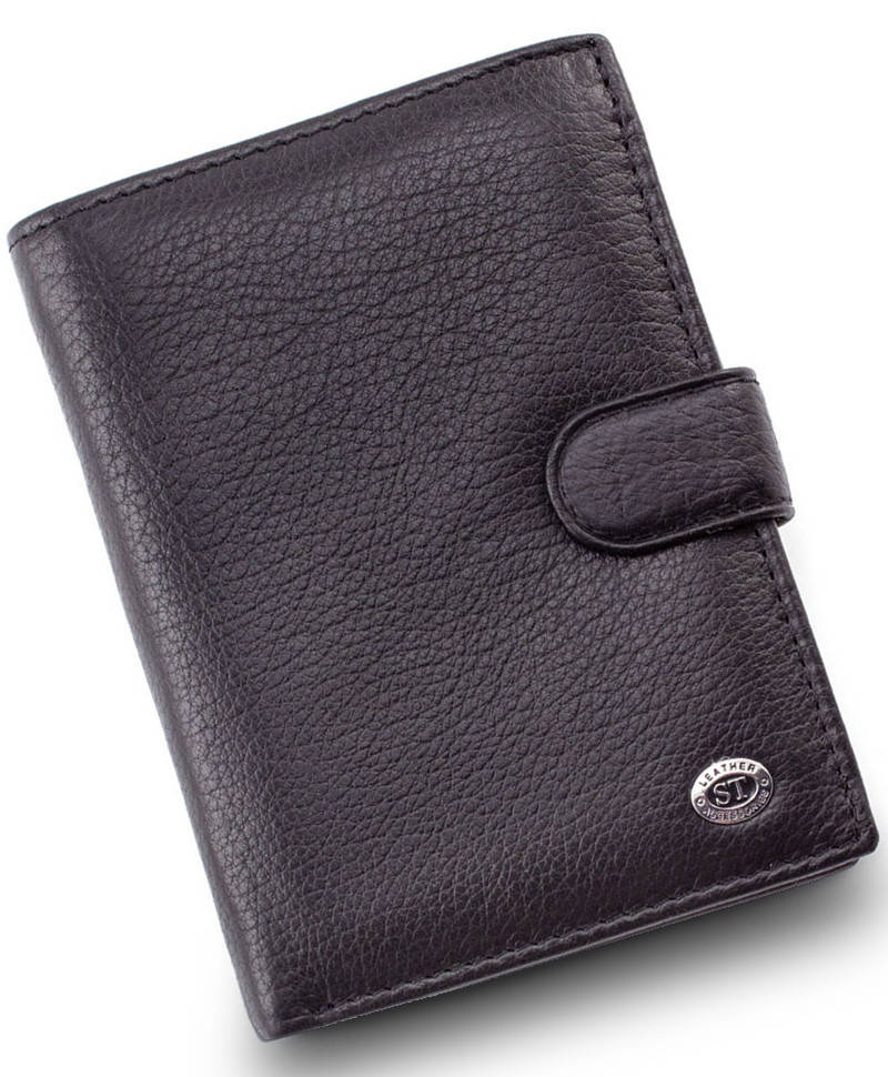 Черное вертикальное портмоне из натуральной кожи с блоком для документов ST Leather ST101, Черный
Черное вертикальное портмоне из натуральной кожи с блоком для документов ST Leather ST101, Черный