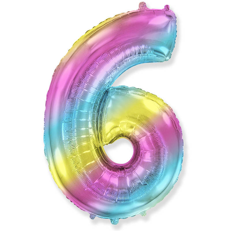 Фольгированный шар цифра "6" градиент 40" FlexMetal
Фольгированный шар цифра "6" градиент 40" FlexMetal