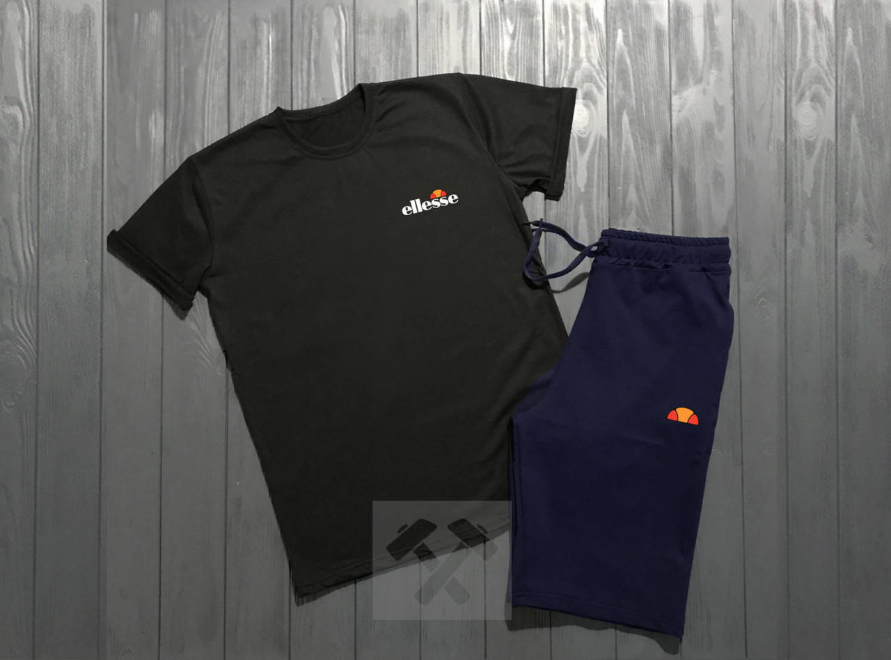 Мужской комплект летний футболка + шорты ellesse черного и синего цвета Костюм мужской женский в стиле Элис, Синий
Мужской комплект летний футболка + шорты ellesse черного и синего цвета Костюм мужской женский в стиле Элис, Синий