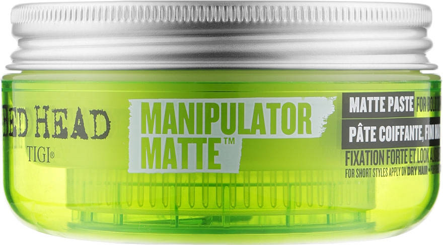 Віск матуючий для сильної фіксації волосся з ароматом яблука TIGI Bed Head Manipulator Matte 57 г
Віск матуючий для сильної фіксації волосся з ароматом яблука TIGI Bed Head Manipulator Matte 57 г