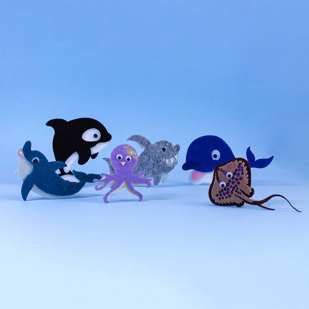 Декор из фетра Набор фигурок "Морские животные" для творчества (вырубка, высечка)
Декор из фетра Набор фигурок "Морские животные" для творчества (вырубка, высечка)