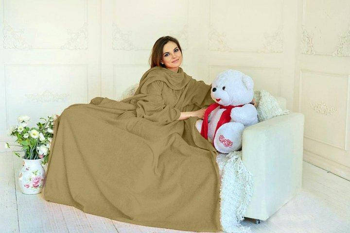 Плед с рукавами Premium от производителя (двойной уплотнённый флис 240 г/м2) Бежевый
Плед с рукавами Premium от производителя (двойной уплотнённый флис 240 г/м2) Бежевый