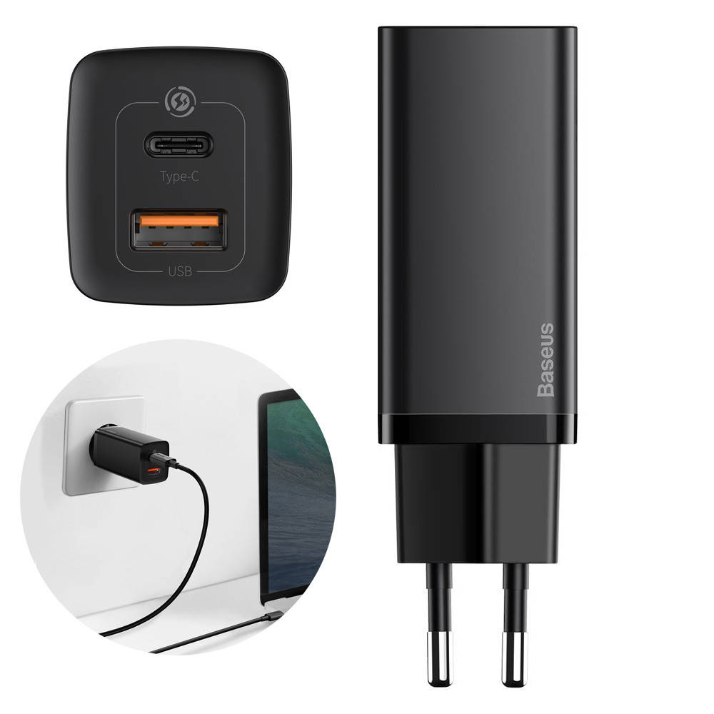 Сетевое устройство с быстрой зарядкой Baseus GaN2 Lite Quick Charger 65W (EU) Black (CCGAN2L-B01), Черный
Сетевое устройство с быстрой зарядкой Baseus GaN2 Lite Quick Charger 65W (EU) Black (CCGAN2L-B01), Черный