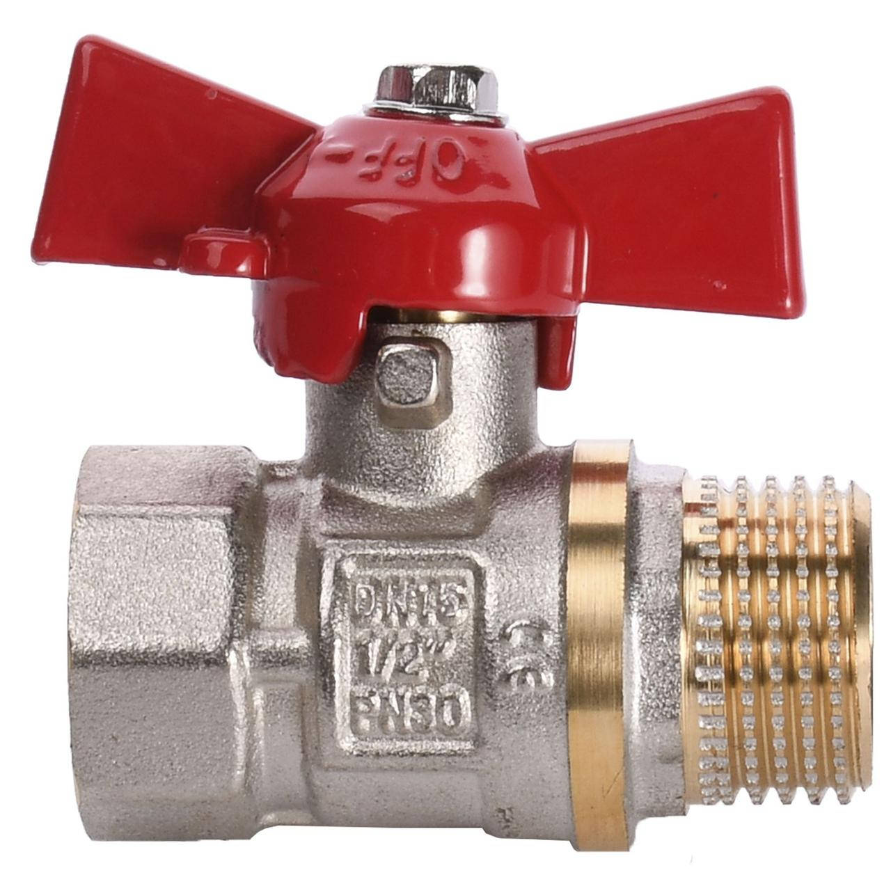 Кран шаровый прямой WATER VALVE 1/2" НВ КБ NV-V Q002, Красный
Кран шаровый прямой WATER VALVE 1/2" НВ КБ NV-V Q002, Красный