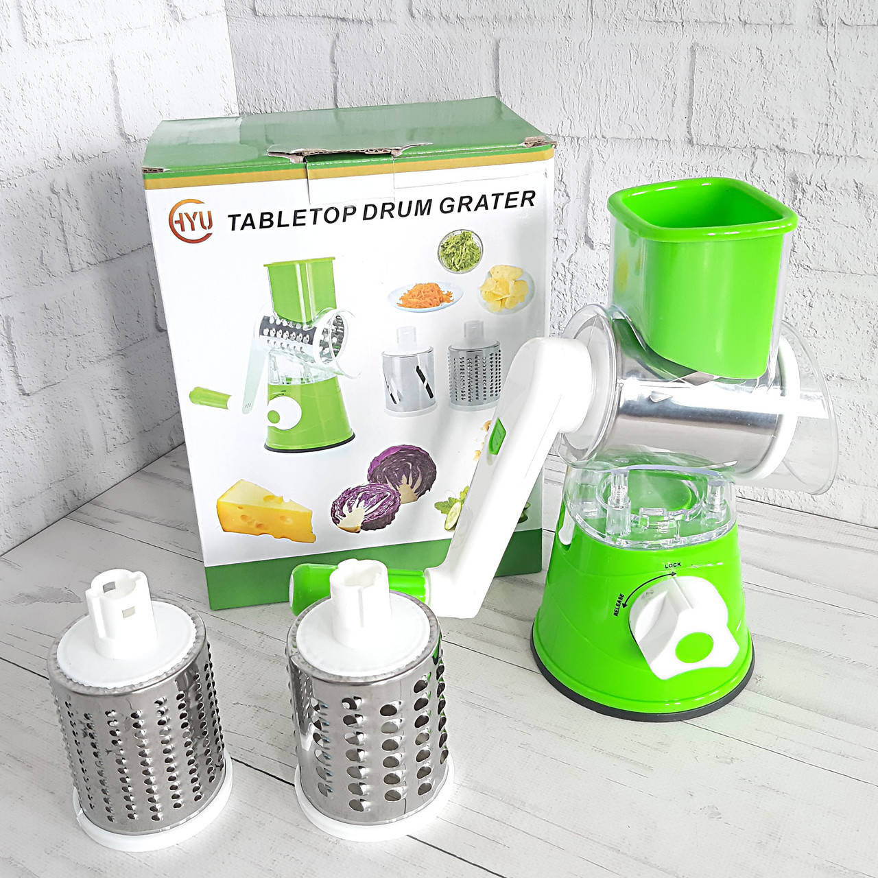 Овощерезка мультислайсер ручная Tabletop Drum Grater Kitchen Master MINI терка для овощей с насадками
Овощерезка мультислайсер ручная Tabletop Drum Grater Kitchen Master MINI терка для овощей с насадками
