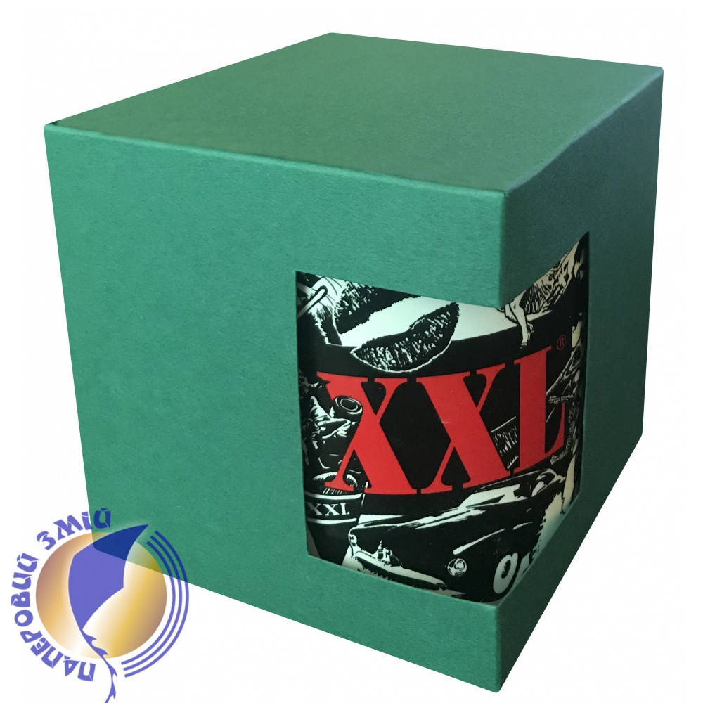 Картонная упаковка для кружек с дизайнерского картона, зеленая, Зелёный 
Картонная упаковка для кружек с дизайнерского картона, зеленая, Зелёный