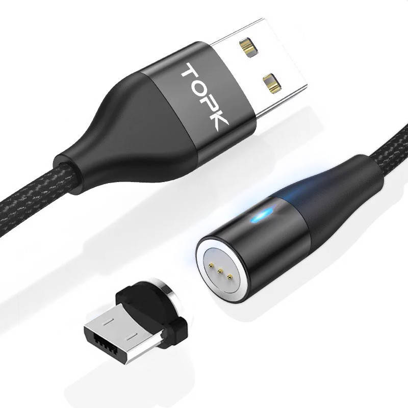 Магнитный кабель для зарядки Topk MicroUSB Black USB 1m Quick Charge 5A и синхронизации быстрая зарядка, Черный
Магнитный кабель для зарядки Topk MicroUSB Black USB 1m Quick Charge 5A и синхронизации быстрая зарядка, Черный