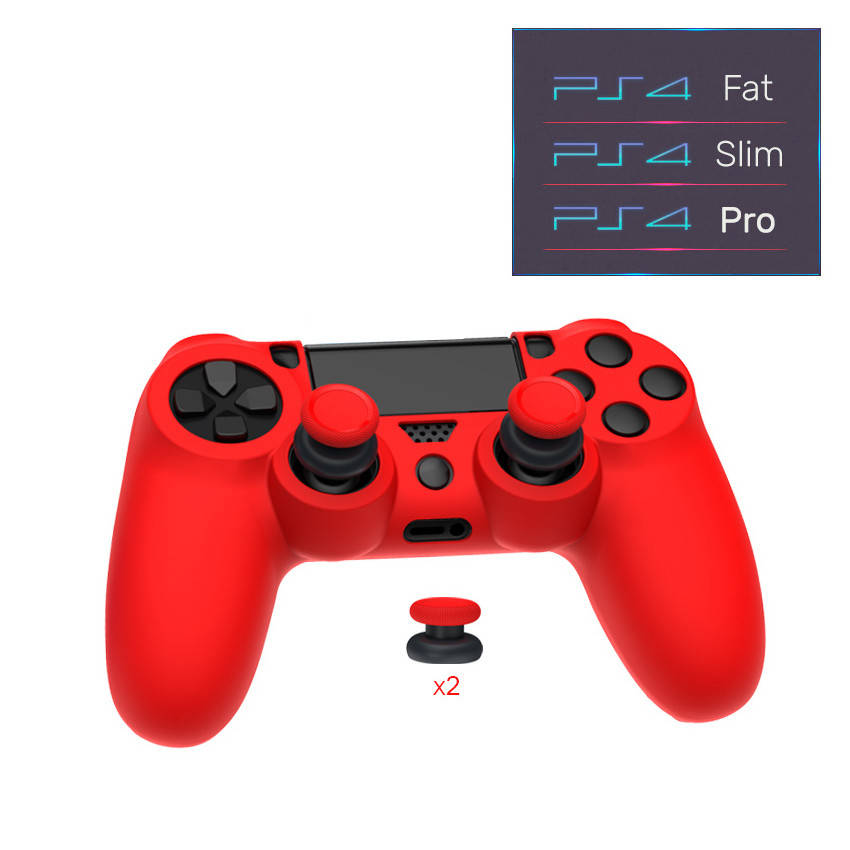 Силиконовый красный чехол и накладки на стики DOBE для геймпада DualShock 4 консоли PS4 PRO/PS4 Slim
Силиконовый красный чехол и накладки на стики DOBE для геймпада DualShock 4 консоли PS4 PRO/PS4 Slim