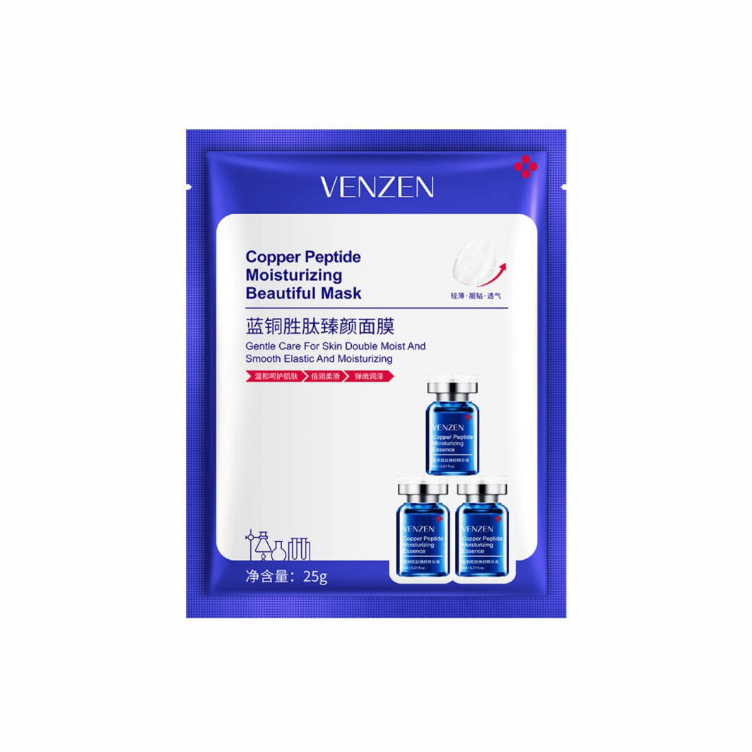 Осветляющая и увлажняющая тканевая маска Venzen Copper Peptide Moisturizing Beautiful Mask
Осветляющая и увлажняющая тканевая маска Venzen Copper Peptide Moisturizing Beautiful Mask