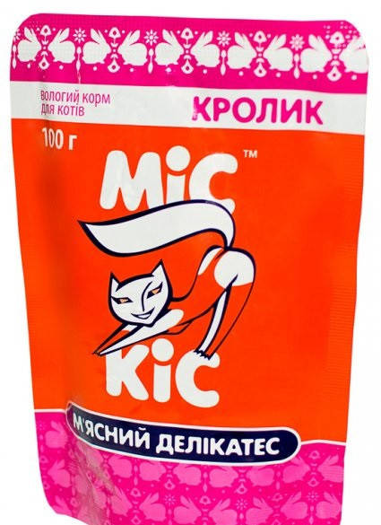 Вологий корм для котів ТМ МісКіс з м'ясом кролика (Мис Кис пауч для котов с мясом кролика)
Вологий корм для котів ТМ МісКіс з м'ясом кролика (Мис Кис пауч для котов с мясом кролика)
