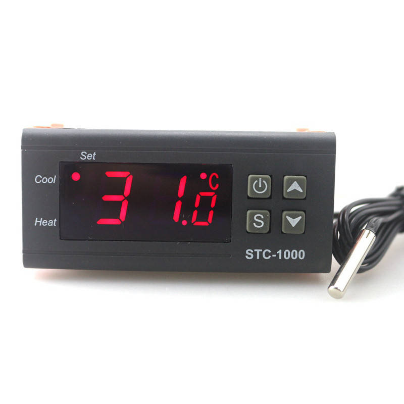 Терморегулятор STC-1000 (точность 0.1°C), 220В, два реле 10А, -50 ~ +99°C, с выносным датчиком
Терморегулятор STC-1000 (точность 0.1°C), 220В, два реле 10А, -50 ~ +99°C, с выносным датчиком
