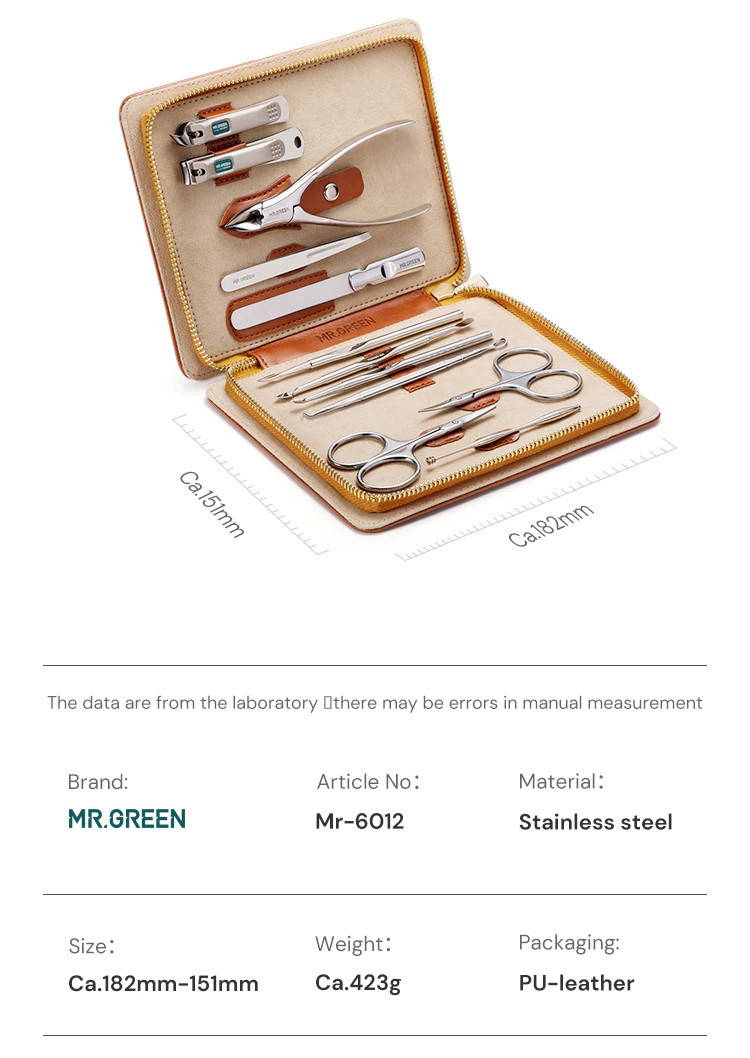 Набор для маникюра и педикюра Mr-6012 MR.GREEN комплект для стрижки ногтей 12 инструментов. Нержавеющая сталь.
Набор для маникюра и педикюра Mr-6012 MR.GREEN комплект для стрижки ногтей 12 инструментов. Нержавеющая сталь.