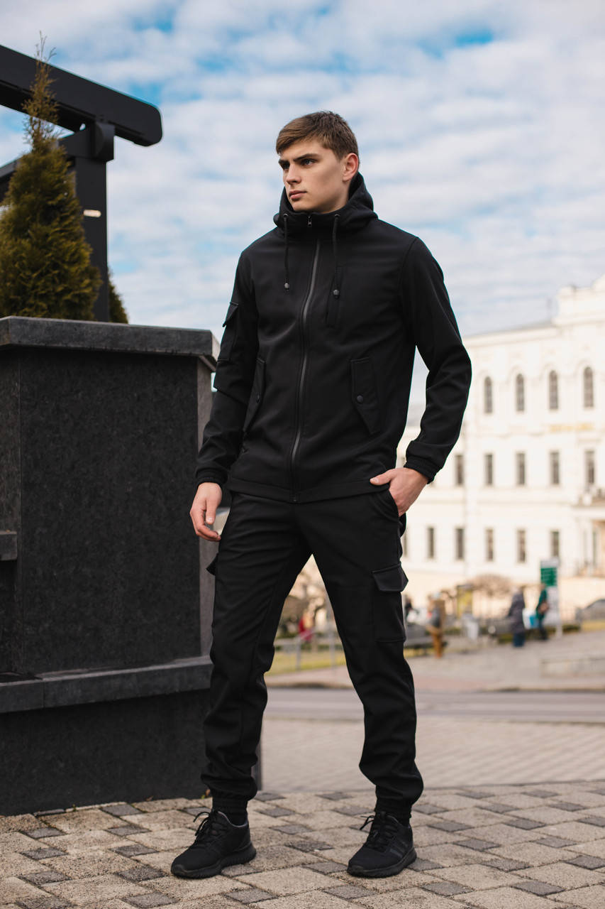 Спортивный костюм мужской Soft Shell чёрный весенний осенний Куртка + Штаны ТОП качество ключница в подарок, Черный
Спортивный костюм мужской Soft Shell чёрный весенний осенний Куртка + Штаны ТОП качество ключница в подарок, Черный