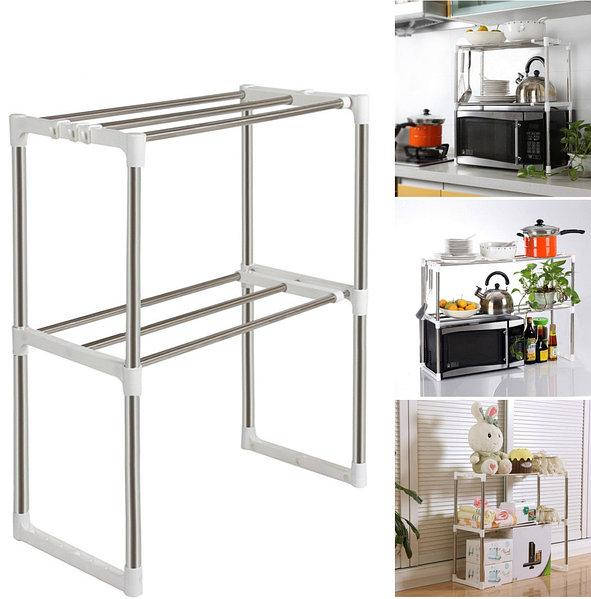 Настольная полка этажерка стеллаж под микроволновку для посуды и специй, Кухонные органайзеры, Белый
Настольная полка этажерка стеллаж под микроволновку для посуды и специй, Кухонные органайзеры, Белый