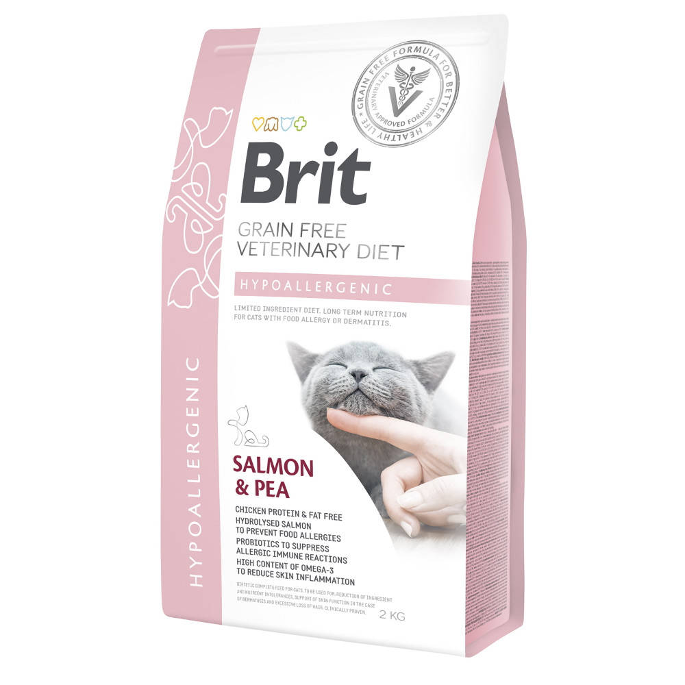 Brit GF Veterinary Diet Hypoallergenic сухой корм для кошек при пищевой аллергии (лосось) 2кг
Brit GF Veterinary Diet Hypoallergenic сухой корм для кошек при пищевой аллергии (лосось) 2кг