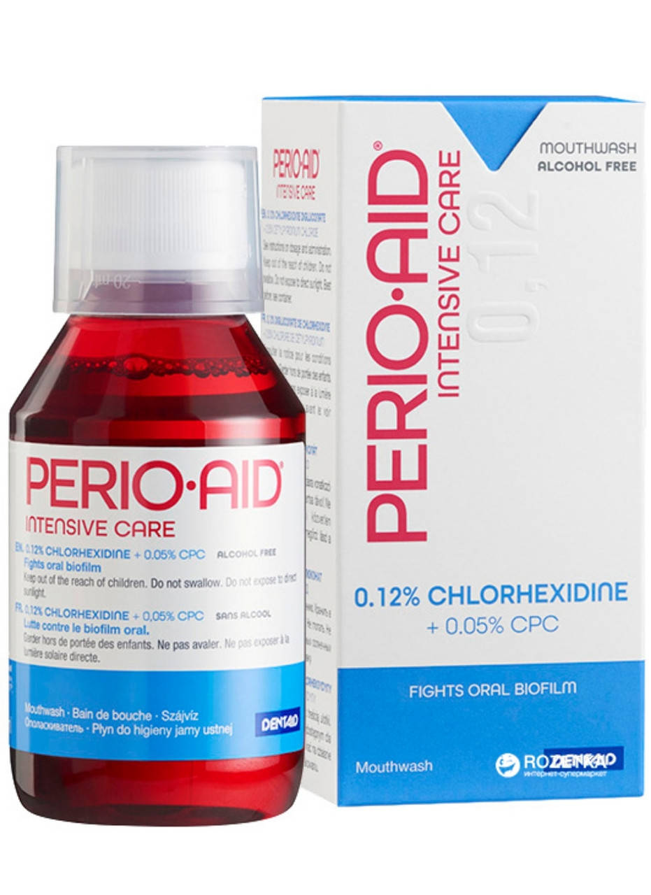 Ополаскиватель для полости рта Dentaid Perio-Aid Intensive Care 0,12% 150 мл (8427426032835/8427426041974)
Ополаскиватель для полости рта Dentaid Perio-Aid Intensive Care 0,12% 150 мл (8427426032835/8427426041974)