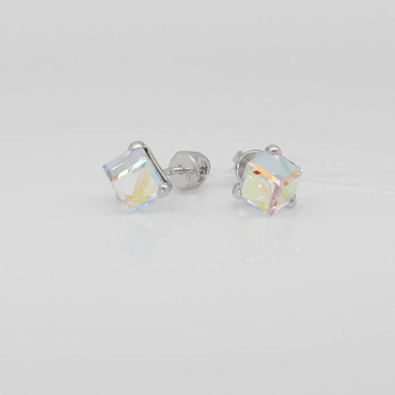 Серьги - пусеты серебряные "Swarovski Куб Д6" Aurora Borealis - Хамелеон родированные
Серьги - пусеты серебряные "Swarovski Куб Д6" Aurora Borealis - Хамелеон родированные