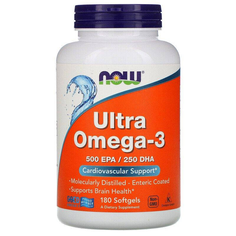 NOW Foods (США) Ультра омега-3, 180 капсул, 500 EPA/250DHA, рыбий жир Ultra Omega-3
NOW Foods (США) Ультра омега-3, 180 капсул, 500 EPA/250DHA, рыбий жир Ultra Omega-3