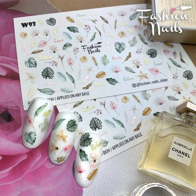 Слайдер дизайн наклейки на ногти для маникюра водные Fashion Nails w 93 нежные листочки, Зелёный
Слайдер дизайн наклейки на ногти для маникюра водные Fashion Nails w 93 нежные листочки, Зелёный