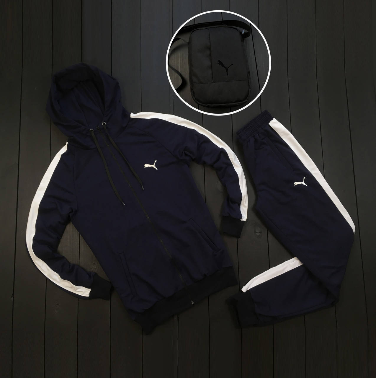 Спортивный костюм мужской Puma Lampas (Пума) весенний осенний темно-синий Комплект Кофта + Штаны ТОП качества
Спортивный костюм мужской Puma Lampas (Пума) весенний осенний темно-синий Комплект Кофта + Штаны ТОП качества