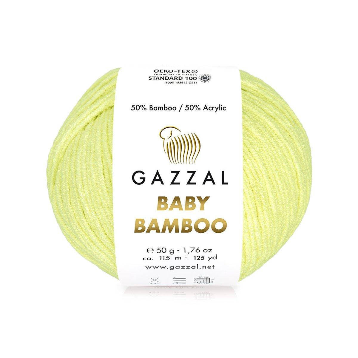 Gazzal Baby Bamboo (Газзал Беби Бамбу) № 95208 лимонный (Пряжа бамбук, нитки для вязания)
Gazzal Baby Bamboo (Газзал Беби Бамбу) № 95208 лимонный (Пряжа бамбук, нитки для вязания)