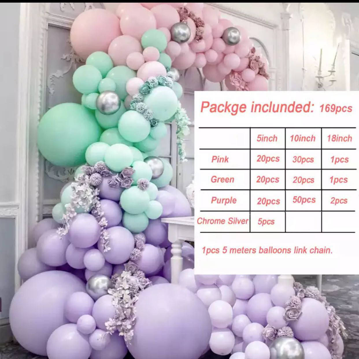 Арка гирлянда из воздушных шаров "Радуга макарун", 169 шт, Разные цвета
Арка гирлянда из воздушных шаров "Радуга макарун", 169 шт, Разные цвета