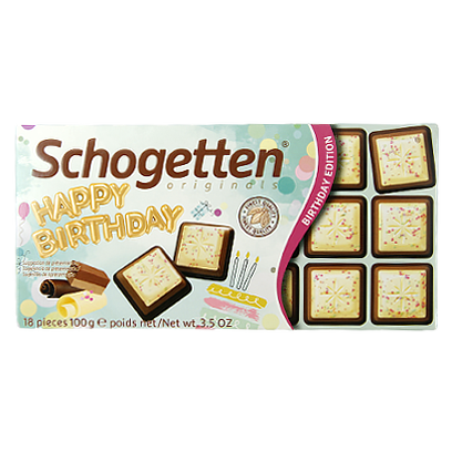 Шоколад Шогеттен день народження Schogetten happy birthday 100g 15шт/ящ (Код : 00-00012054)
Шоколад Шогеттен день народження Schogetten happy birthday 100g 15шт/ящ (Код : 00-00012054)