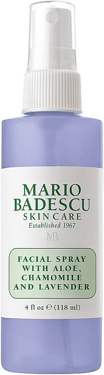 Спрей для успокоения кожи лица Mario Badescu Facial Spray Aloe, Chamomile and Lavender 118 мл
Спрей для успокоения кожи лица Mario Badescu Facial Spray Aloe, Chamomile and Lavender 118 мл