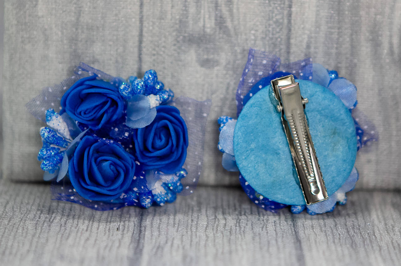 Заколка для волосся Троянда синя, Синий 
Заколка для волосся Троянда синя, Синий