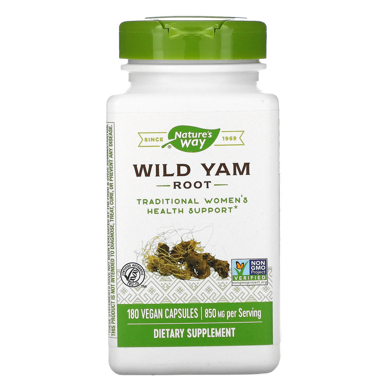Диоскорея мохнатая Nature's Way, Wild Yam Root, 850 mg, 180 Vegan Capsules - Оригинал
Диоскорея мохнатая Nature's Way, Wild Yam Root, 850 mg, 180 Vegan Capsules - Оригинал
